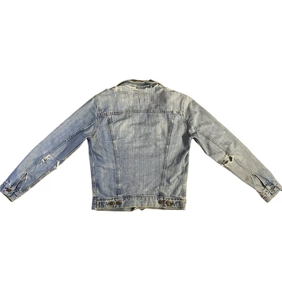 LEVIS Vintage Distressed Premium Denim Trucker Jacket - Picture 10 of 10